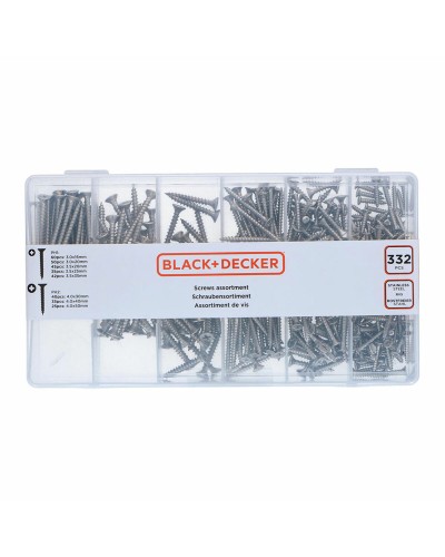Tornillos Black & Decker Phillips para madera, 332 unidades
