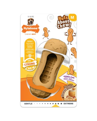 Jouet pour chien Nylabone Marron Beurre de cacahuètes M
