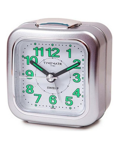 Analogue Alarm Clock Timemark Silver