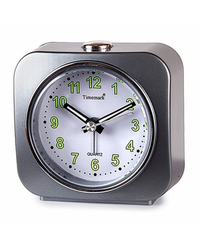 Table clock Timemark Grey Green Plastic 9 x 9 x 4 cm