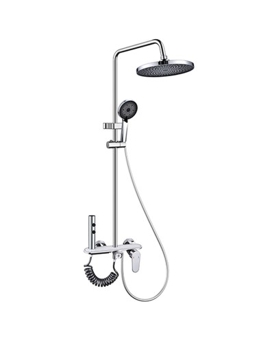 Colonna doccia Fontastock Argentato Acciaio inossidabile ABS Plastica Rubinetto Monocomando Cromato