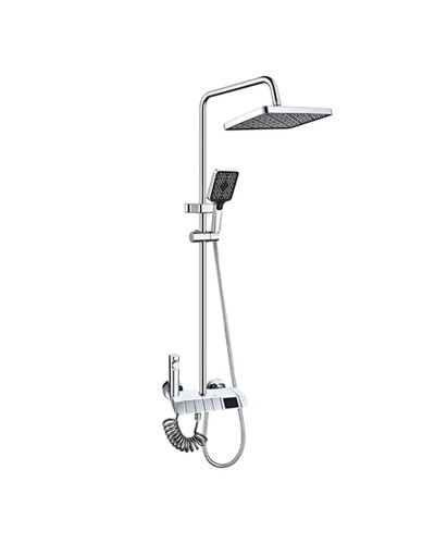 Columna de Ducha Fontastock Plateado Acero Inoxidable ABS Plástico Cromado