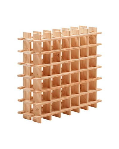 Flaschenregal aus Kiefernholz, braun, Astigarraga (75x22x75cm)
