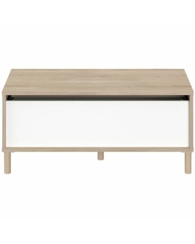 Mesa de Centro Elevable Parisot Blanco 100 x 50 x 43,6 cm
