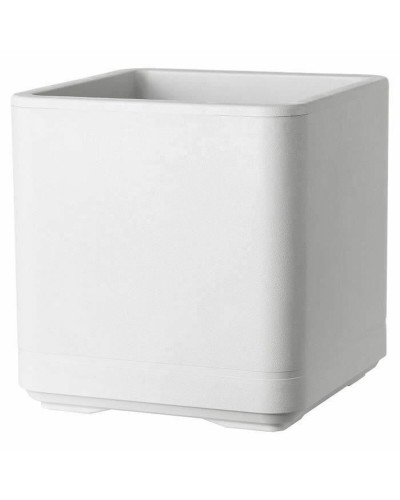 Blumentopf Deroma Cosmo Grau Kunststoff Wiederverwerteter Kunststoff 38 x 38 x 39 cm karriert Würfel 38 cm