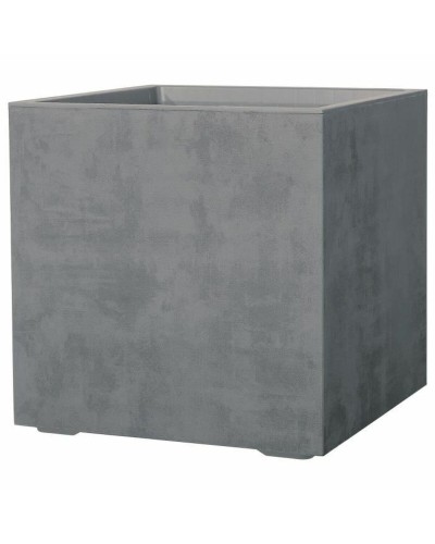 Bloempot Deroma Grijs 49 x 49 x 49,5 cm Plastic Vierkant Kubus Ø 49 x 45 cm