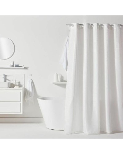 Duschvorhang TODAY Weiß Polyester 180 x 200 cm (12 Stück)