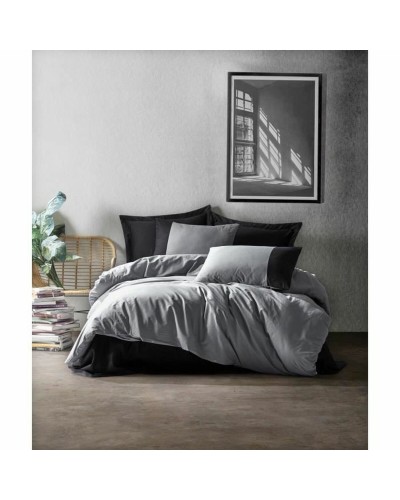 Duvet cover set Grey 220 x 240 cm
