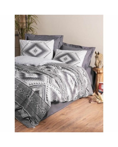 Bettbezug-Set Grau 220 x 240 cm