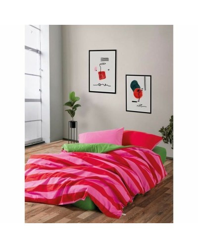 Dekbedovertrek set Rood Roze 220 x 240 cm