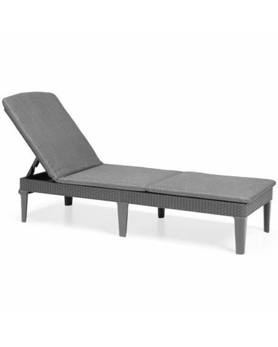 Sun-lounger Allibert by KETER Jaipur Grey Dark grey 187 x 58 x 29 cm