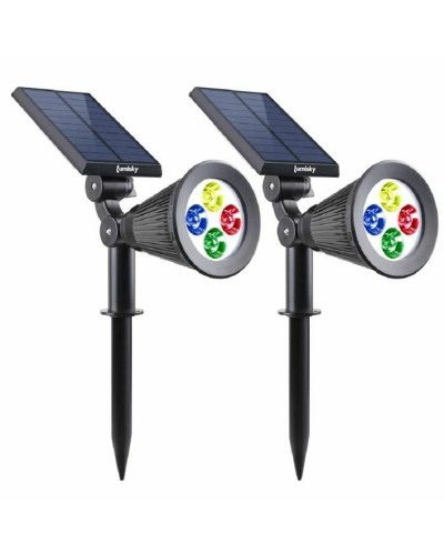 Solar lamp Lumisky Black rouge 200 Lm (2 Pieces) (2 Units)