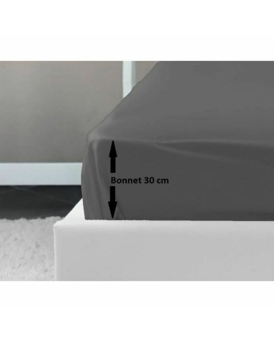 Fitted bottom sheet Lovely Home Grey Dark grey 180 x 200 180 x 200 cm
