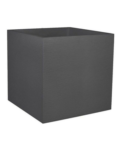 Vaso EDA CF-6540042 Antracite Grigio scuro Plastica Quadrato 49,5 x 49,5 x 49,5 cm