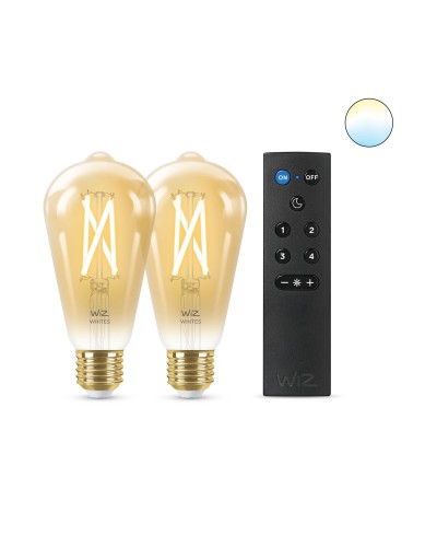 Smart Gloeilamp Wiz ST64 E27 50 W Multicolour Gouden 7 W 640 lm (2 Stuks)