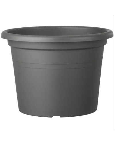 Maceta Deroma Cilindro Antracita Inyectado Redonda Ø 50 cm 50 x 35 cm