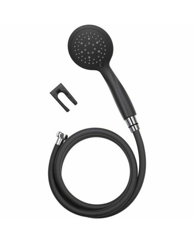 A shower head with a hose to direct the flow Rousseau Combiflex Hebe Black Matte back PVC ABS 150 cm 5 Positions