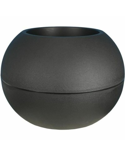 Kukkaruukku Riviera Musta Muovinen Pyöreä Kamuolys Ø 50 cm