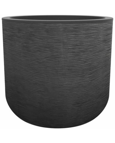 Bloempot EDA Grijs Donker grijs Plastic Cirkelvormig Rond Modern Ø 50 cm
