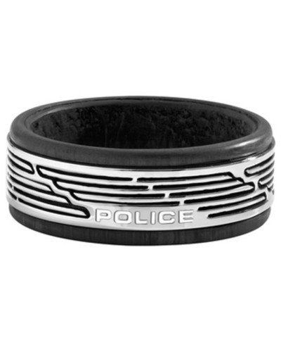 Anello Uomo Police Acciaio Inox Nero Misura 20 - Design Moderno
