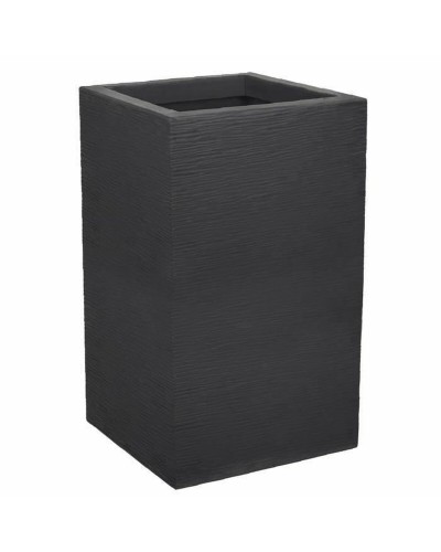 Blumentopf EDA Graphit Up karriert Anthrazit Kunststoff 29,5 x 29,5 x 49,5 cm