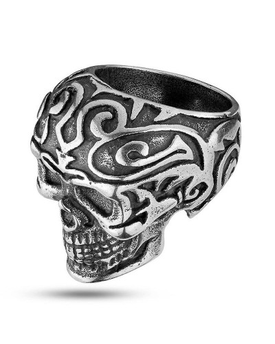 Men's Ring Police PEAGF2120202 Size 24 Stainless Steel Black
