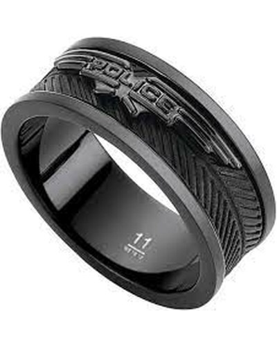 Bague Homme Police PJ.26401RSUB-01-10 Noir Acier Inoxydable Taille 22
