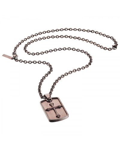 Collana Uomo Police Acciaio Inossidabile Maglia Bizantina 50cm
