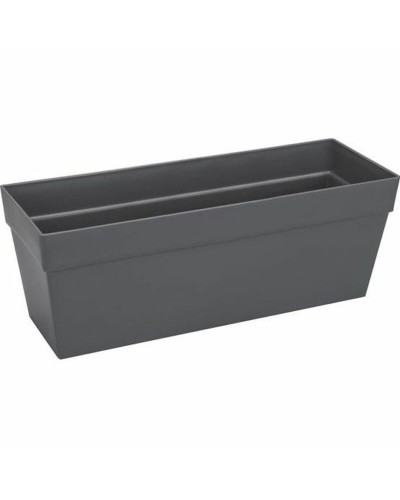 Plant pot Elho Anthracite Dark grey polypropylene Plastic Rectangular Modern 50 cm