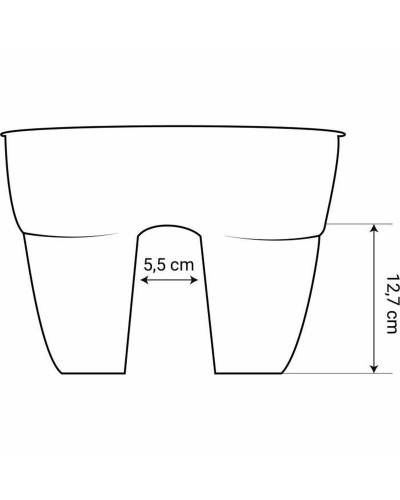 Plant pot EDA Red Plastic Oval Modern