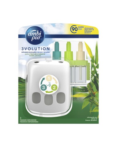 Elektroninen Ilmanraikastin + Täyttöpakkaus 3Volution Ambi Pur Tatami Japones Evolution (21 ml)