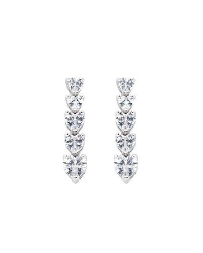 Amen Damen Ohrringe Silber 925 Herz und Zirkonia - ORTNCUBB5
