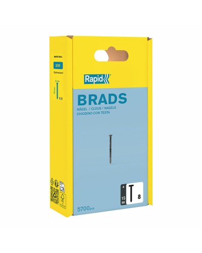 Spijkers Rapid 15 mm Gegalvaniseerd (5700 Stuks)