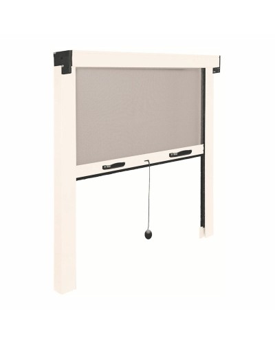 Zanzariera IRS Bianco 80 x 140 cm Alluminio Fibra di Vetro Finestre Pieghevoli