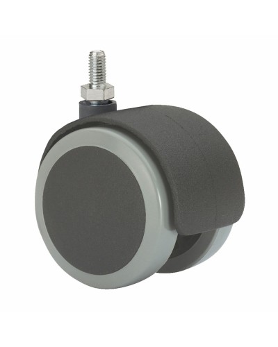 Rueda Ruedas Alex Svart Grå Nylon Polyuretan Ø 5 cm 10 x 15 mm 50 kg roterande