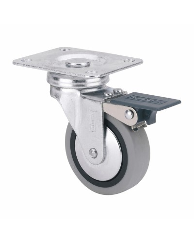 Rueda Ruedas Alex Grijs Rubber Poliamix Ø 4 cm 17 kg draaibaar