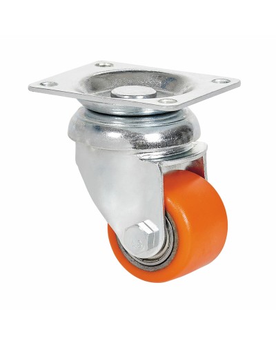 Rueda Ruedas Alex Oranje Metaal Ø 3,5 CM 100 kg draaibaar