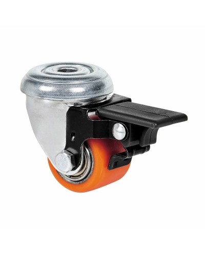 Rueda Ruedas Alex Naranja Poliuretano Hierro Ø 3,5 CM giratoria