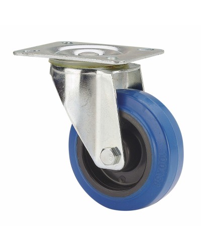 Rueda Ruedas Alex Blauw Rubber Poliamix 130 Kg draaibaar Ø 12,5 cm