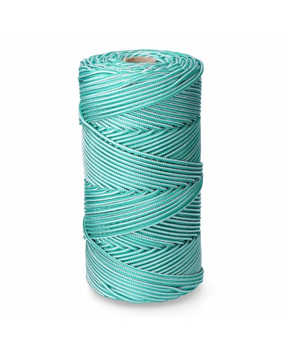 Cordon EDM 87914 Blanc Vert polypropylène 5 mm x 200 m Tressé