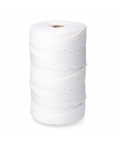 Skosnöre EDM 87918 Vit Polyester 5 mm x 200 m Flätning