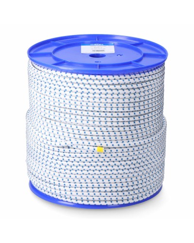 Schnur EDM 87923 Blau Weiß Polyester Latex 6 mm x 200 m Elastisch