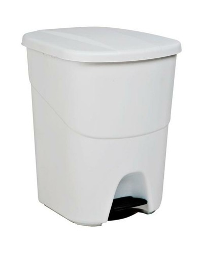 Mülltonne Denox 40 L Weiß Kunststoff