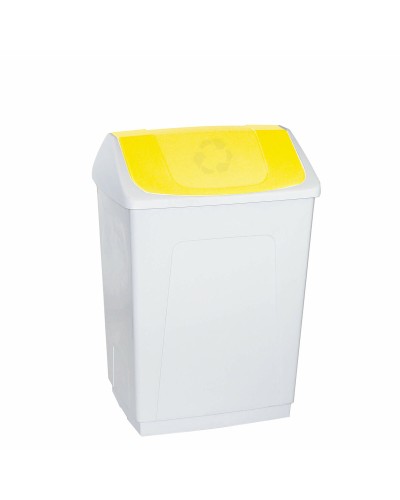 Papierkorb Denox Weiß Gelb 55 L