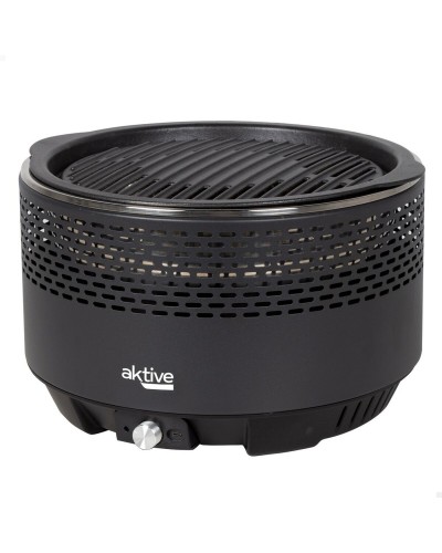 Barbecue Portable Aktive Ronde Sans fumée Noir Acier inoxydable Fer 34 x 21,5 x 34 cm