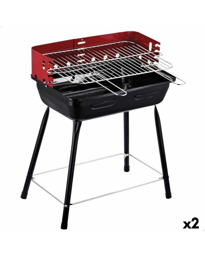 Bärbar Grill Aktive Metall 42 x 54 x 42 cm (2 antal)