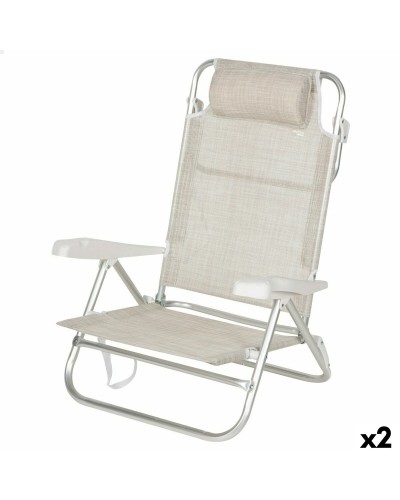 Strandstoel Aktive 47 x 82 x 49 cm (2 Stuks)