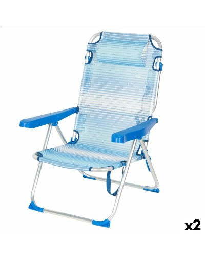 Strandstuhl Aktive 48 x 90 x 60 cm (2 Stück)