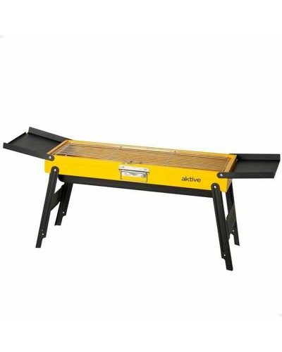 Porttakil grilli Aktive Teräs 89 x 32 x 22 cm Keltainen