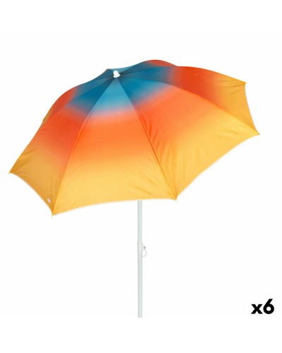 Sombrilla de playa Aktive Multicolor 180 x 195 x 180 cm (6 Unidades)